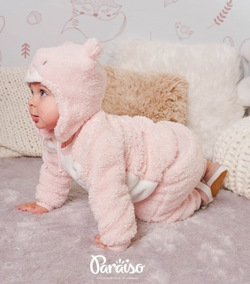 imagem CONJUNTO BEBE  FOFO 10485 COR: ROSA PARAISO